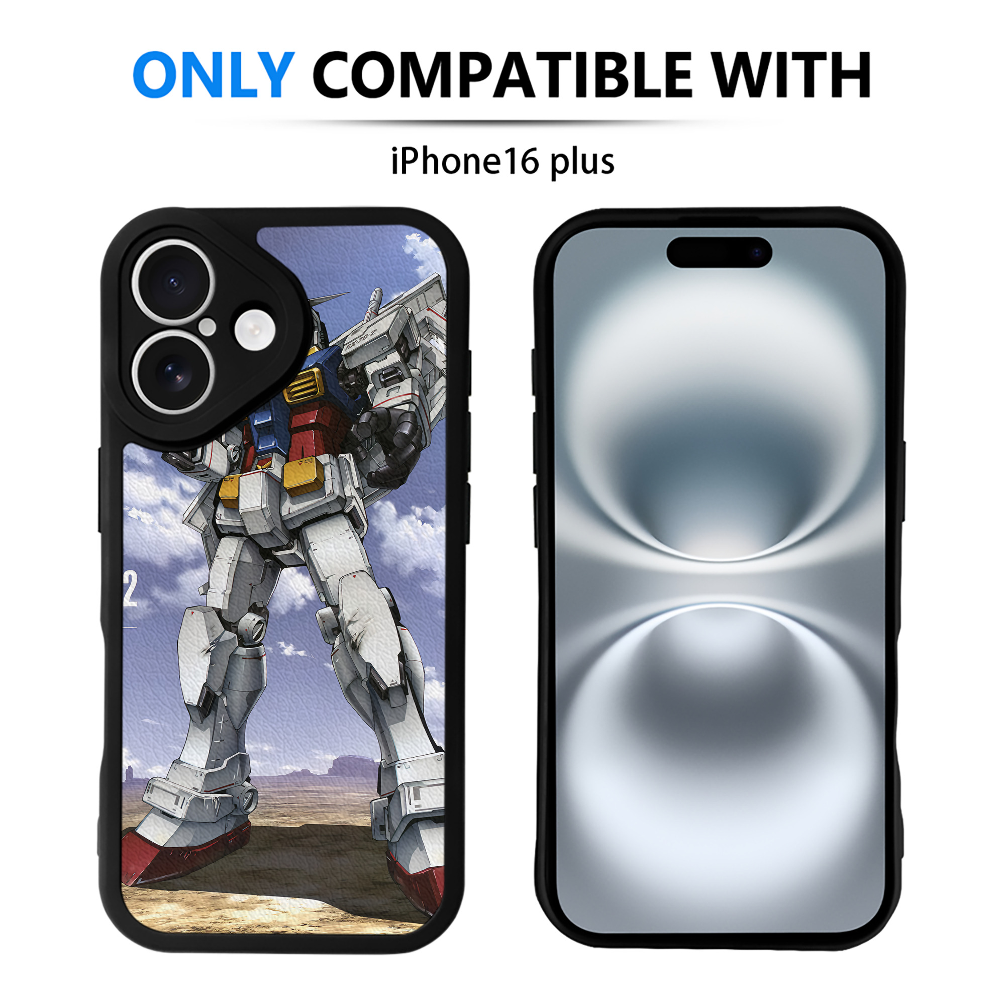 （画像用） 機動戦士ガンダム Mobile Suit Gundam 【iPhone 16シリーズ対応】シリコンスマホケース（レザー調） 材質：シリコン